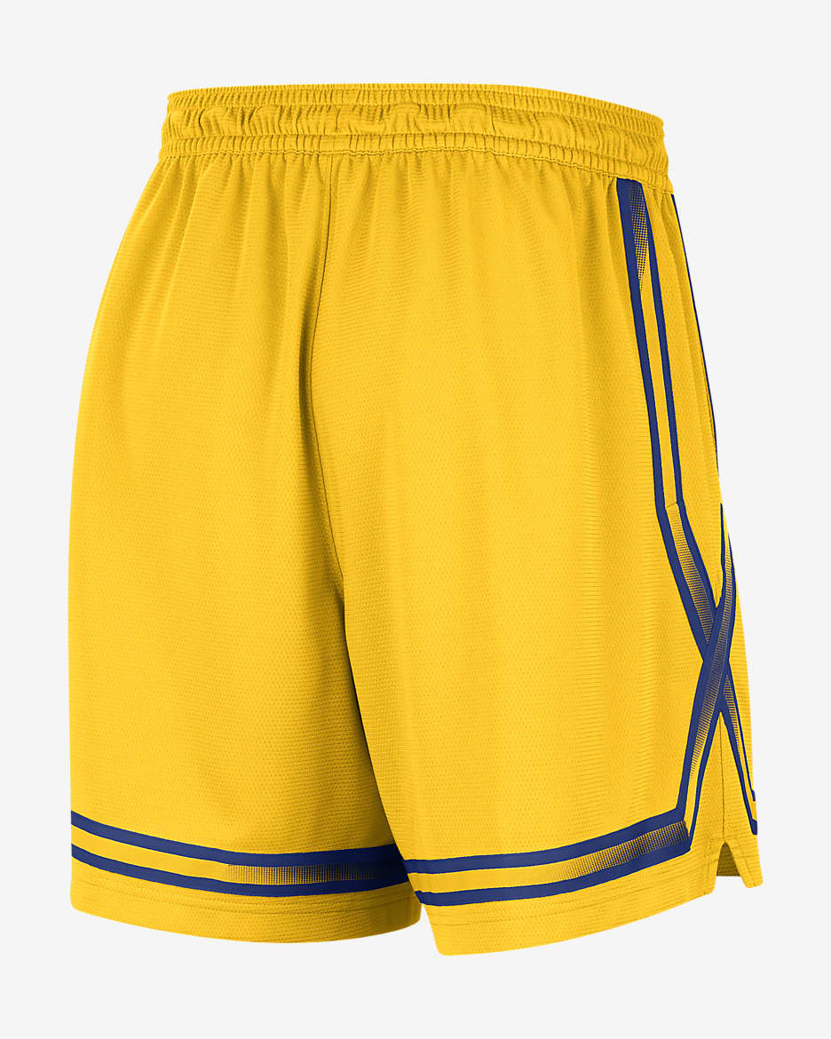 Golden state warriors yellow shorts on sale